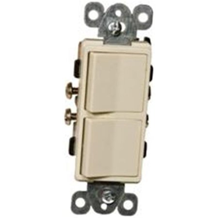 SUPERSHINE Commercial Grade Decorator Double Rocker Switch Ivory 15A-120 - 277V SU383862